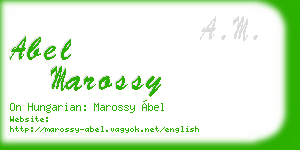abel marossy business card